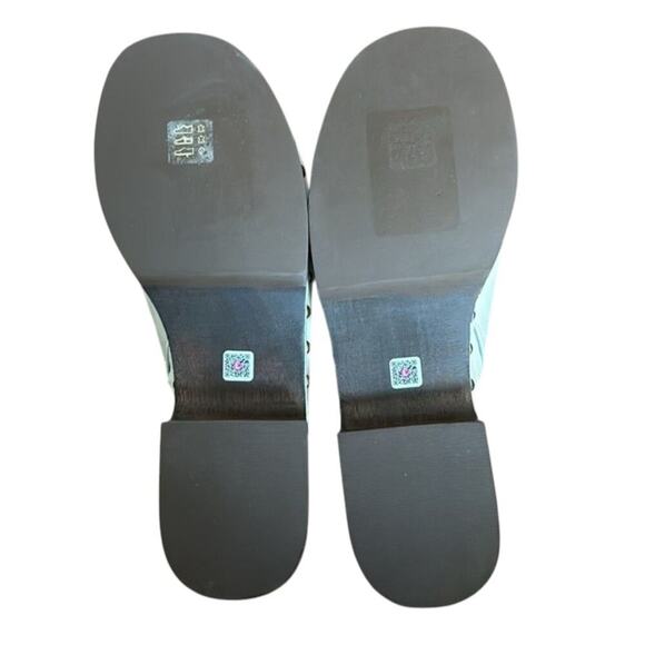 LARROUDE Zuzi Mule Bit Gold Detail Hardware Women's Clog Ivory Leather, Sz 6 NEW - Picture 7 of 7